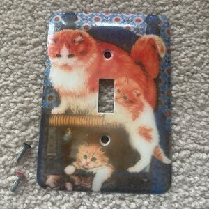 Kitty Light Switch Cover with Screws